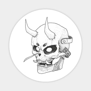 Tengu Skull Mask Magnet